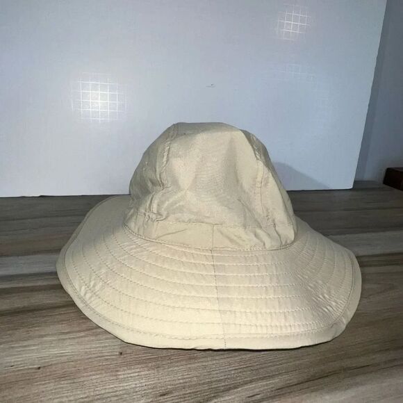 L.L. Bean Adult Large Beige Nylon Blend Adjustable Drawstring Wide Brim Sun Hat - Picture 3 of 7